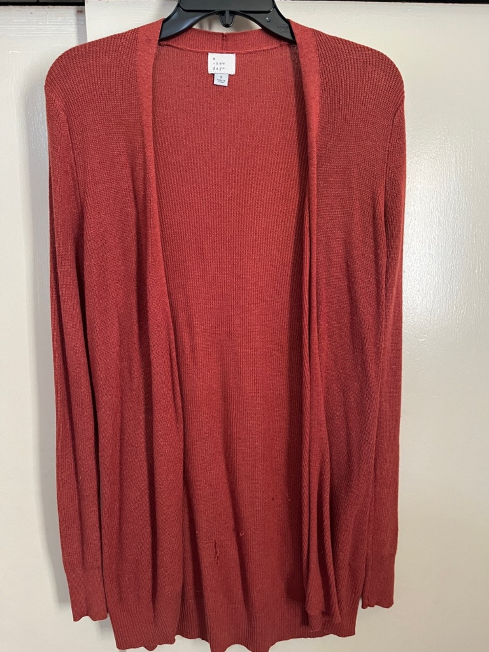 a new day Brick Red Open-Front Lightweight Cardigan